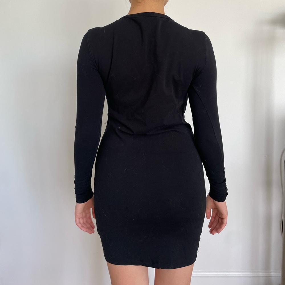 H&M Basics black bodycon dress - Size S (fits S, M)